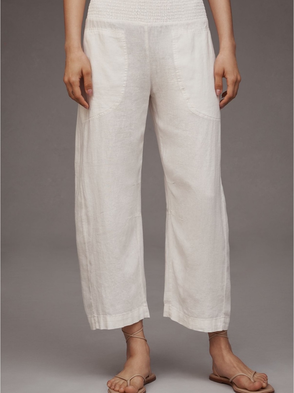 Pilcro x Anthropologie Reese linen blend pull on pants size XS tall - Picture 2 of 11